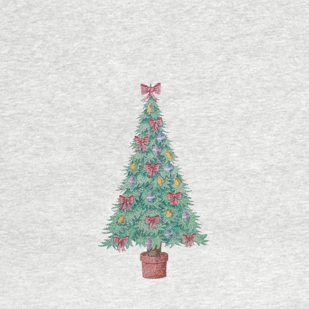 original design of decorated tree for christmas by pollywolly